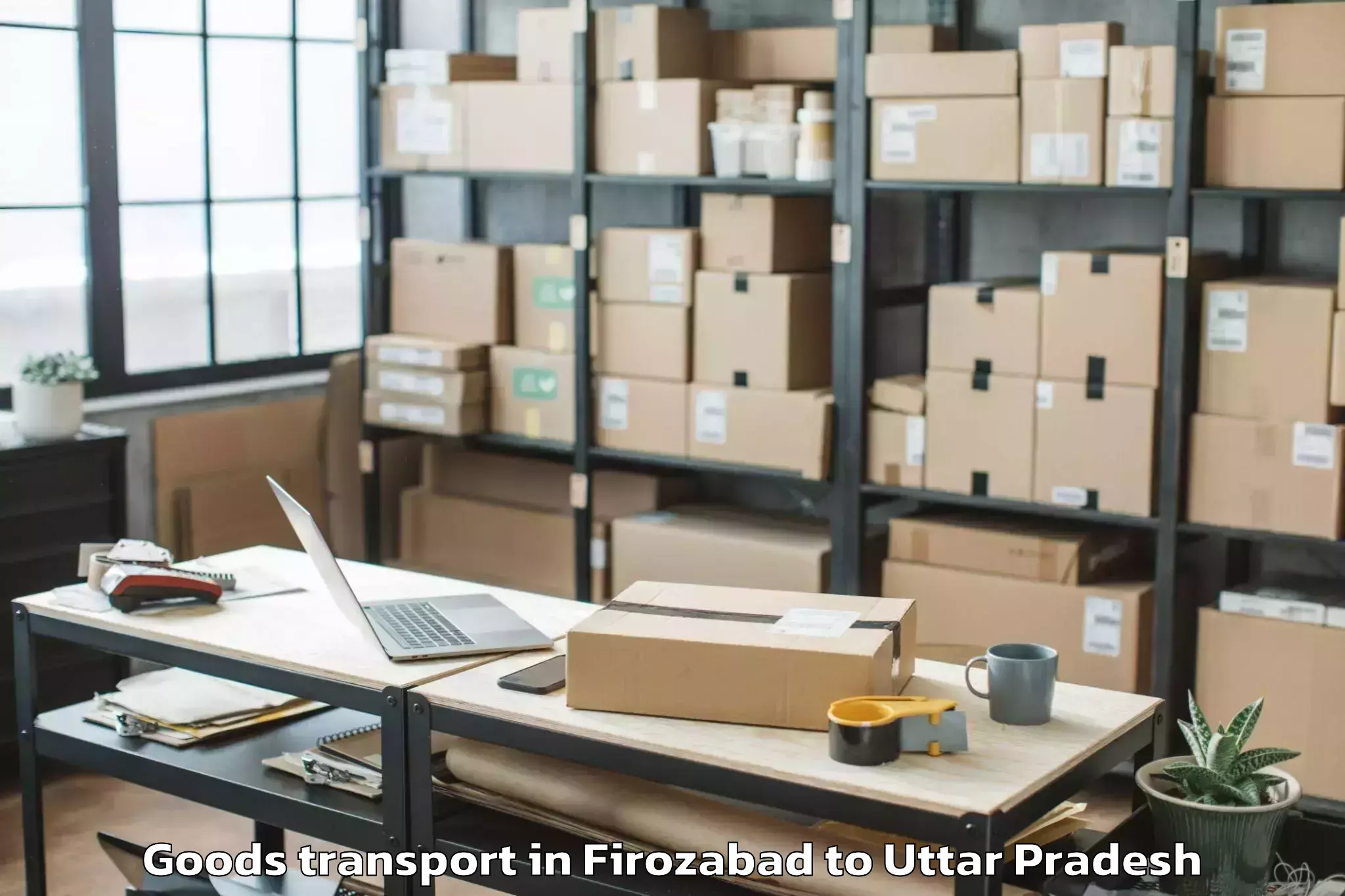 Reliable Firozabad to Bakewar Goods Transport